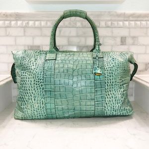 Dooney & Bourke Leather Crocodile Large Duffel Bag